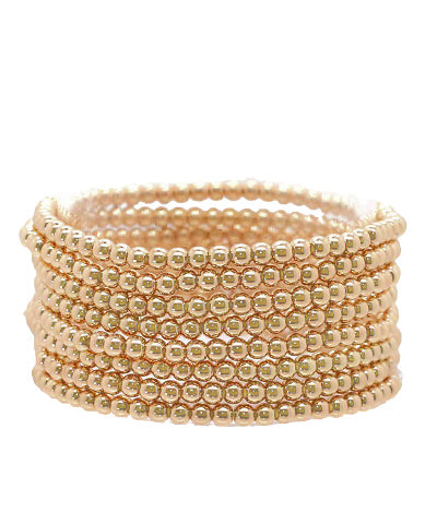 8 Row Gold Ball Bracelet