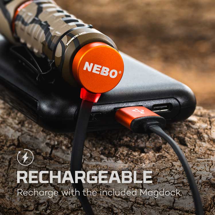 TORCHY 2K RECHARGEABLE POCKET FLASHLIGHT - MOSSYOAK BOTTOMLAND