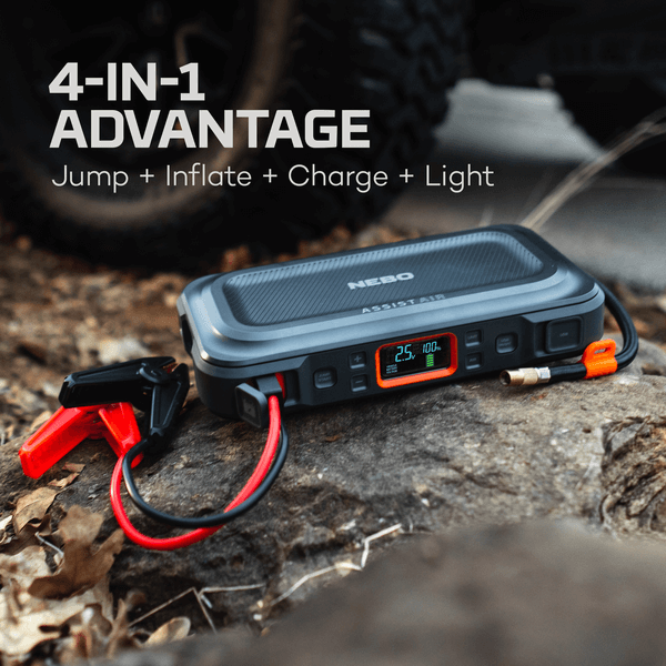 ASSIST AIR JUMP STARTER 1500 Amp Jump Starter, Air Compressor, Power Bank, & Floodlight