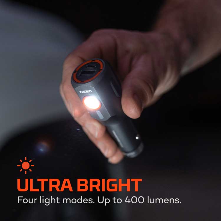 TRANSPORT 400 2-IN-1 CAR CHARGER & FLASHLIGHT