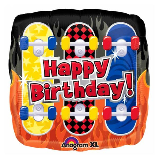 Happy Birthday Skateboard Balloon