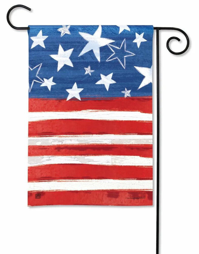 Patriotic Stars Garden Flag