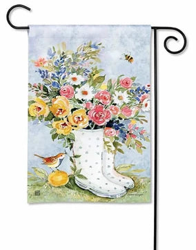 Spring Wellies Garden Flag