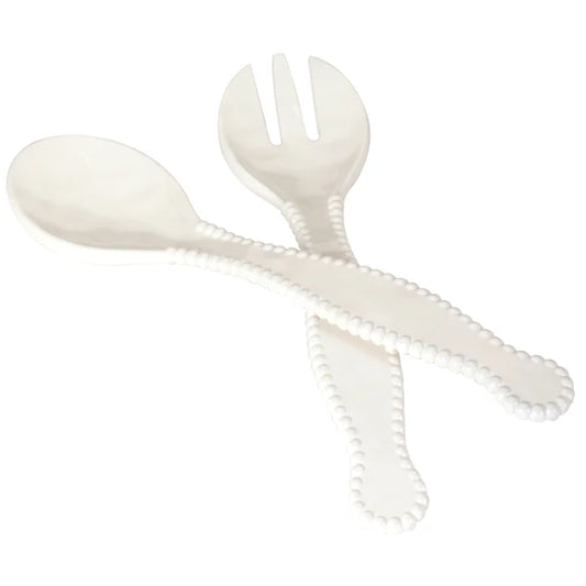 Perlette Cream Salad Server Set 2pc