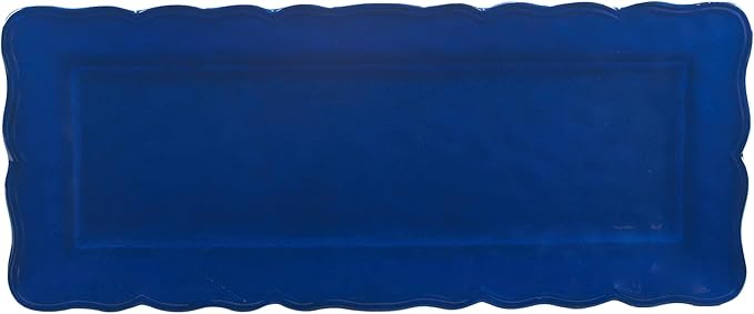 Certified International Blue Indigo Crackle Melamine Rectangular Platter