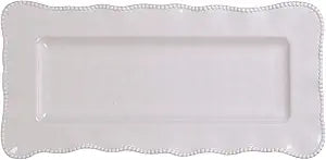 Perlette Cream Rectangular Platter 19" x 9"