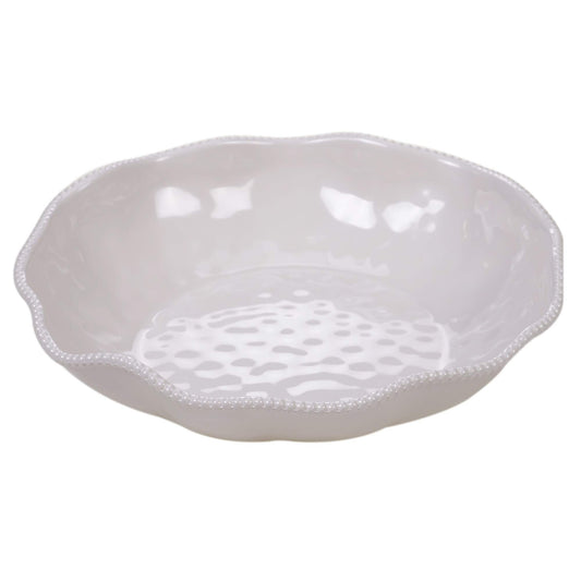 Perlette Cream Large Serving Bowl