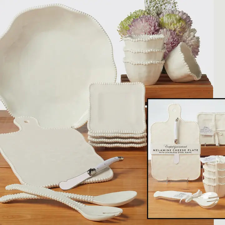 Perlette Cream Salad Server Set 2pc