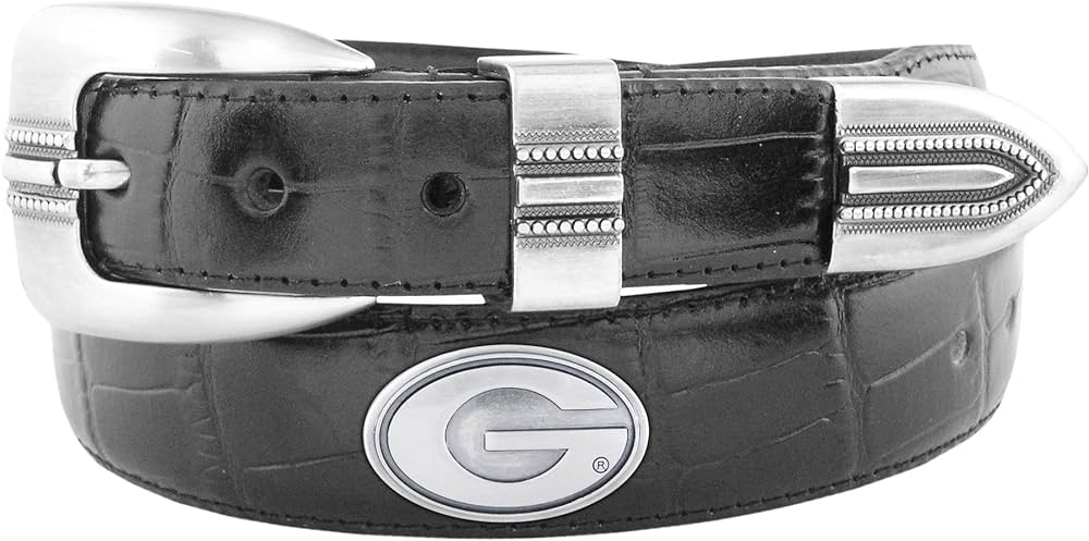 BLACK UGA CROCO BELT