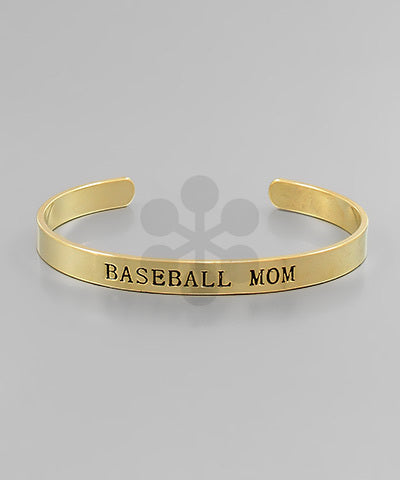 Baseball Mom Cuff Bracelet