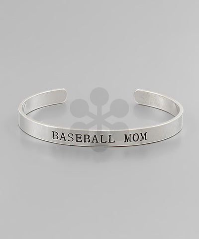 Baseball Mom Cuff Bracelet