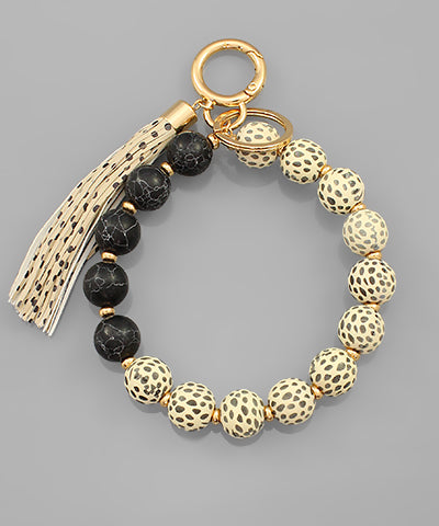 Stone Animal Print Keychain