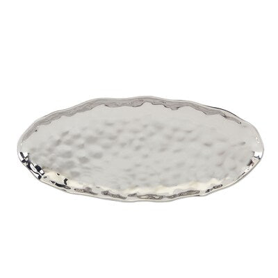 Certified International Silver Coast Oval Fish Platter - 19.5" x 8.5" x 1.5"