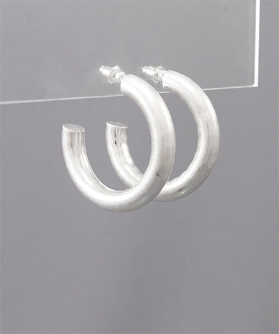 Silver Tube Hoops