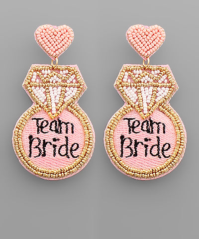 TEAM BRIDE RING EARRING