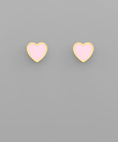 Gold Dipped Heart Studs