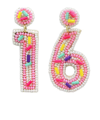 Beaded Birthday Earrings