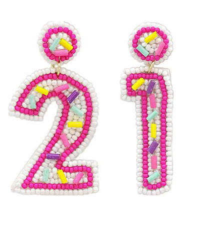 Beaded Birthday Earrings