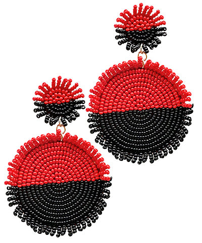 Gameday Beaded Circle Earring