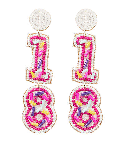 Beaded Birthday Earrings
