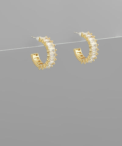 BAGUETTE METAL HOOPS GOLD