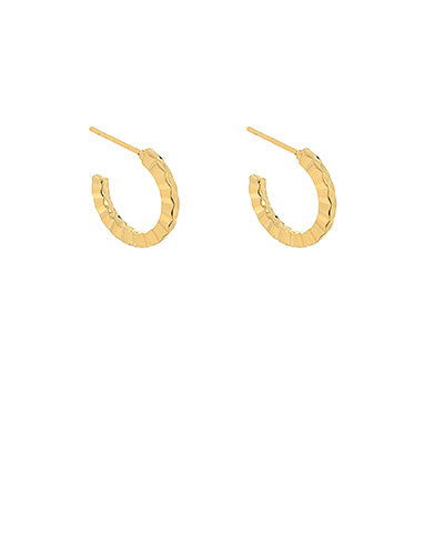 GOLD DIPPED TEXTURED OPEN HOOPS