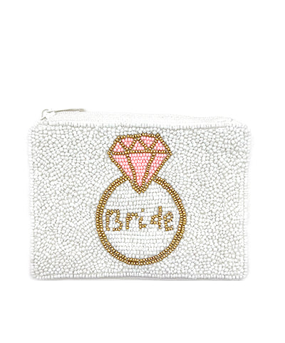 BRIDE RING COIN PURSE BEADED