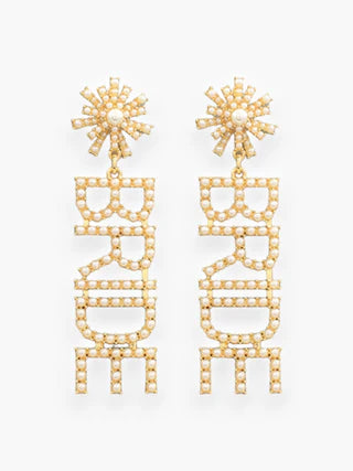 PAVE BRIDE DROP EARRING