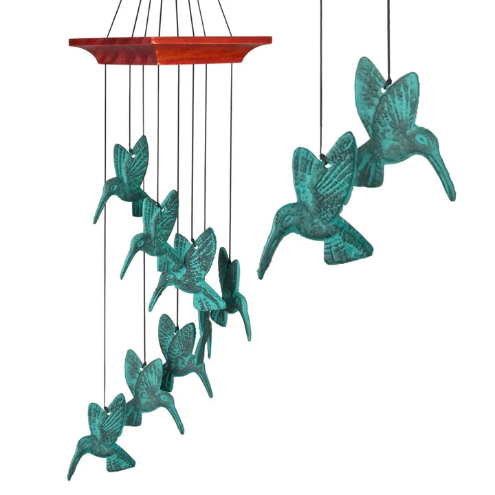 Hummingbird Spiral Windchime