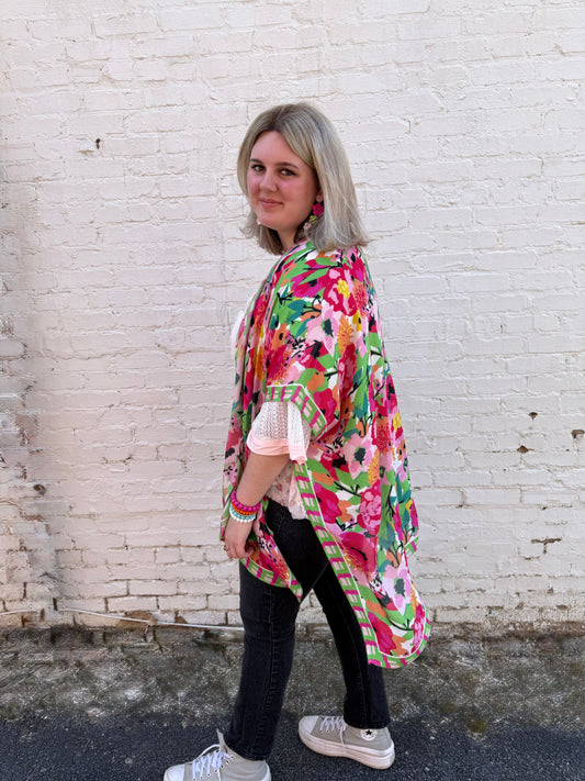 Floral Cardigan Wrap
