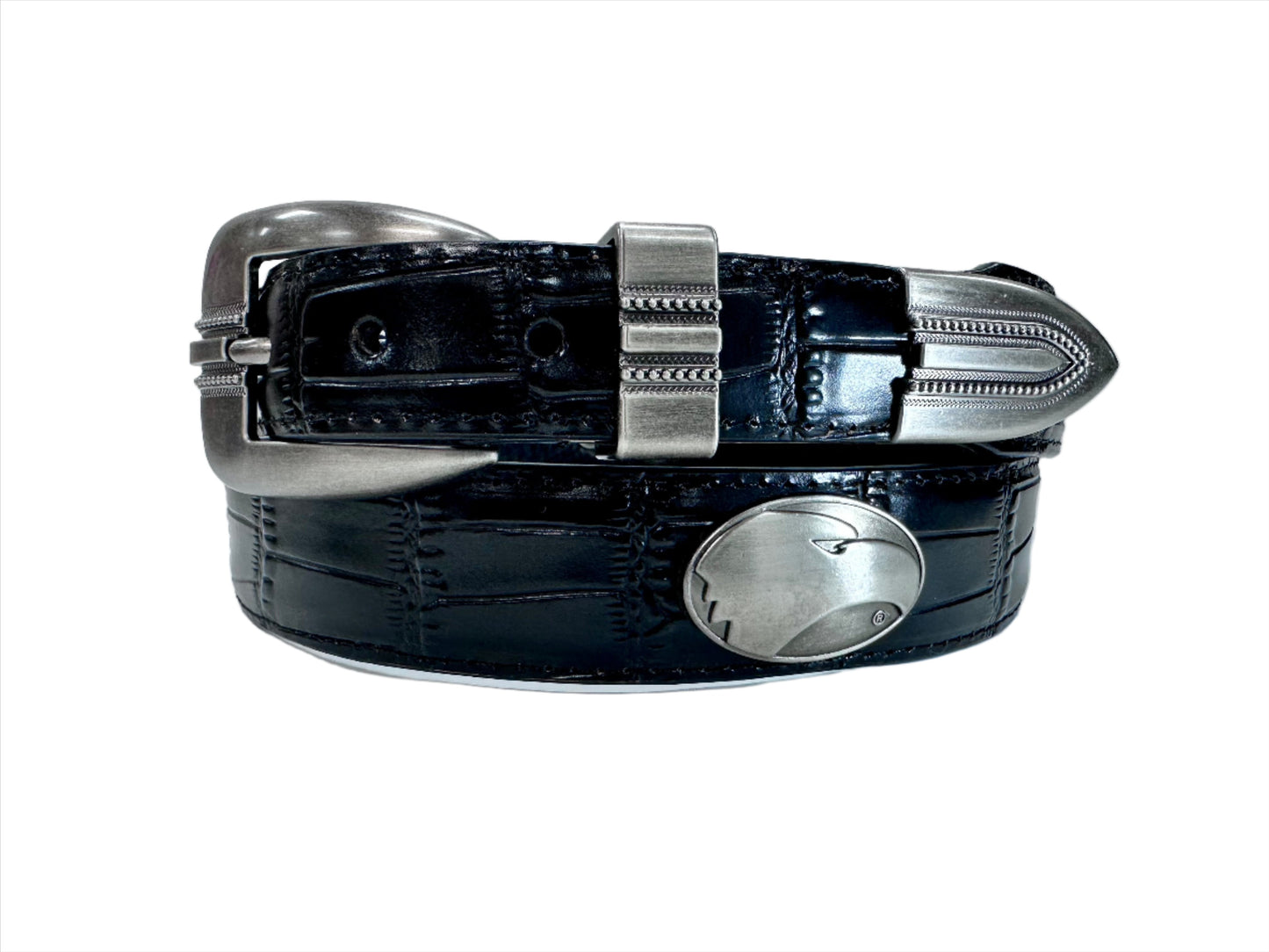 BLACK GEORGIA SOUTHERN CROCO BELT