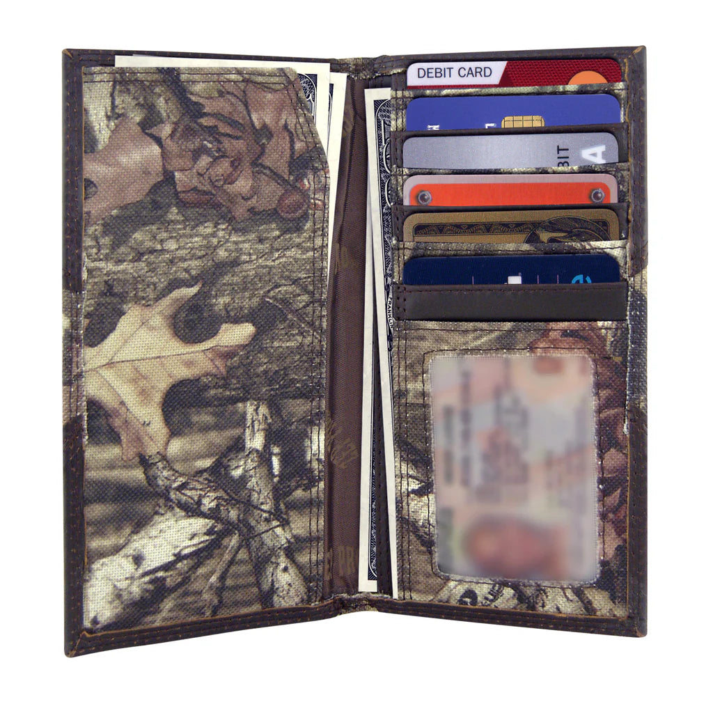 MOSSY OAK ROPER WALLET UGA BROWN