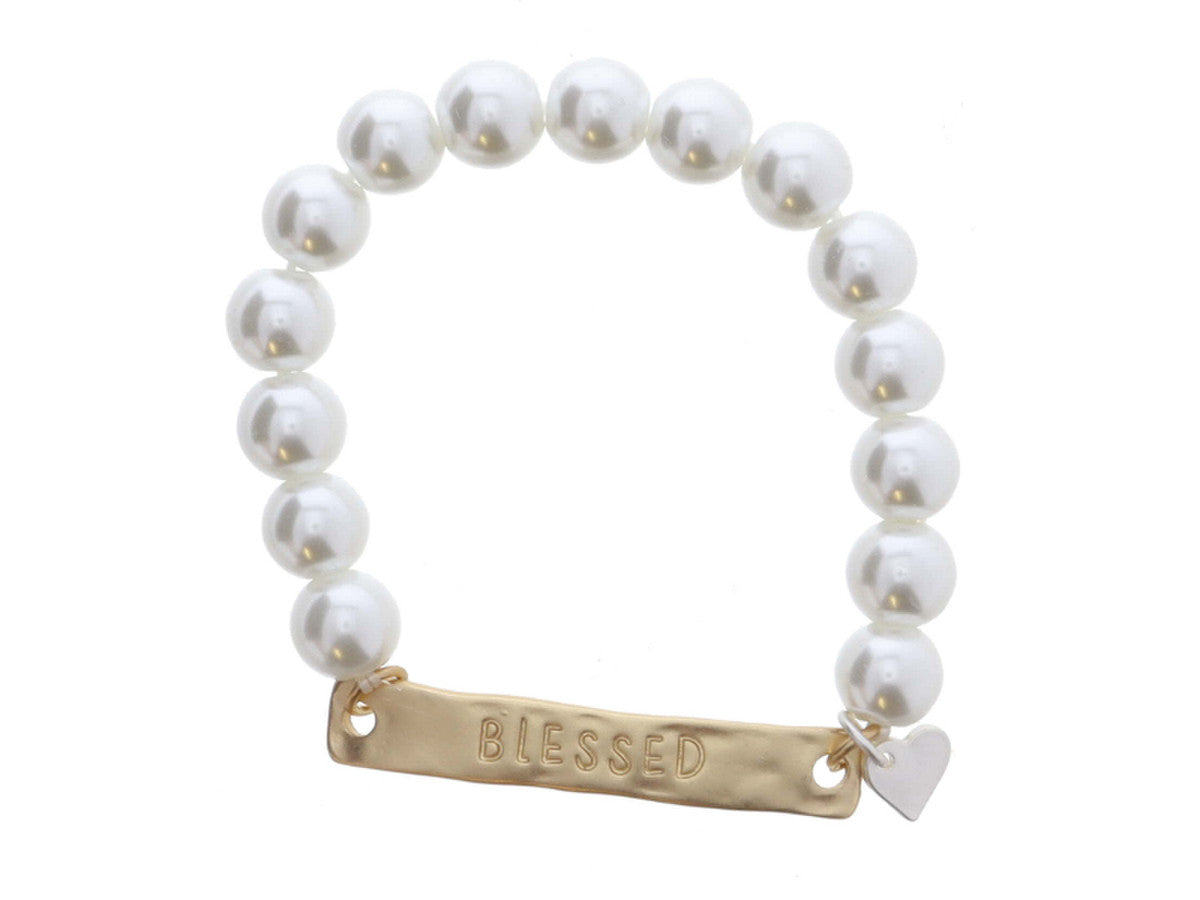 JM KIDS PEARL BEADED BRACELET