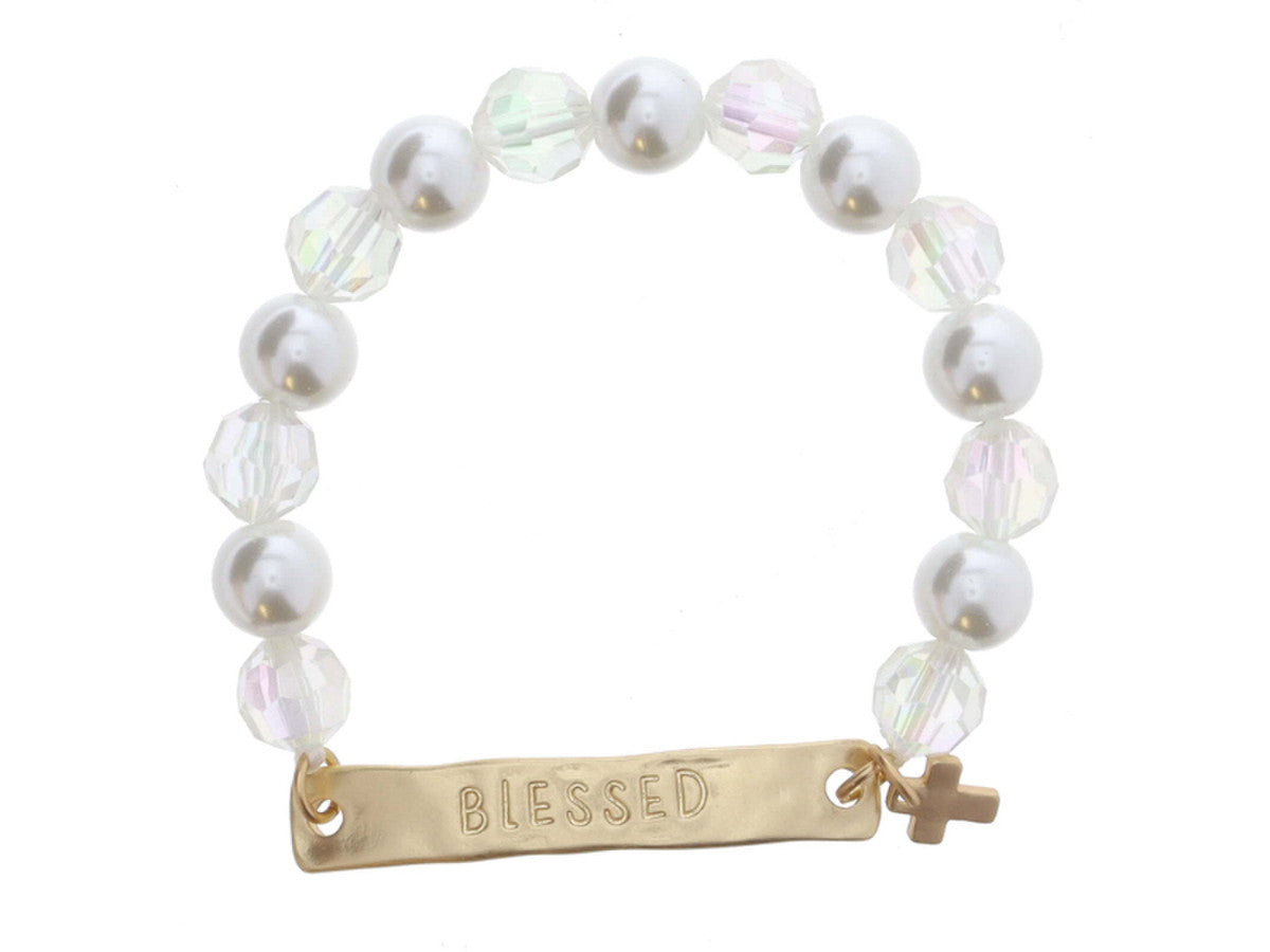 JM KIDS PEARL BEADED BRACELET