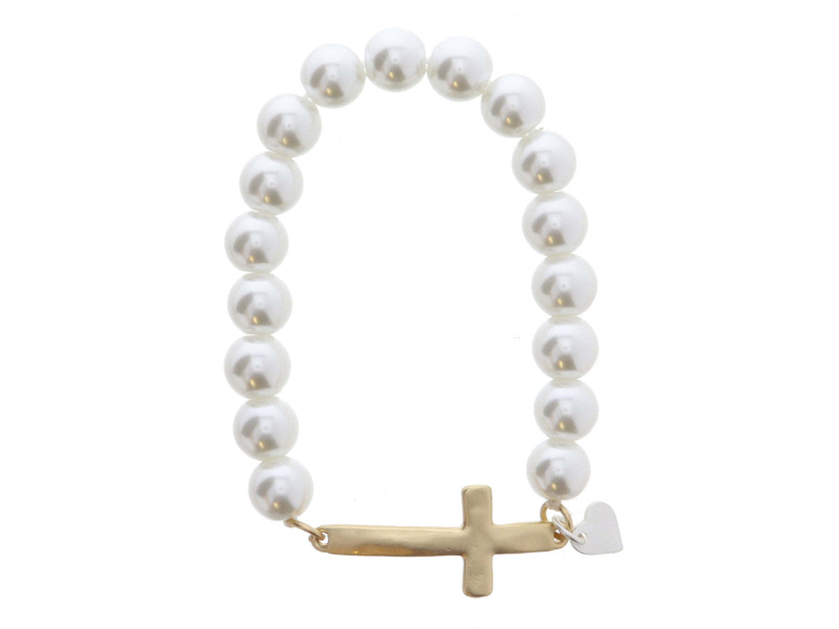 JM KIDS PEARL BEADED BRACELET