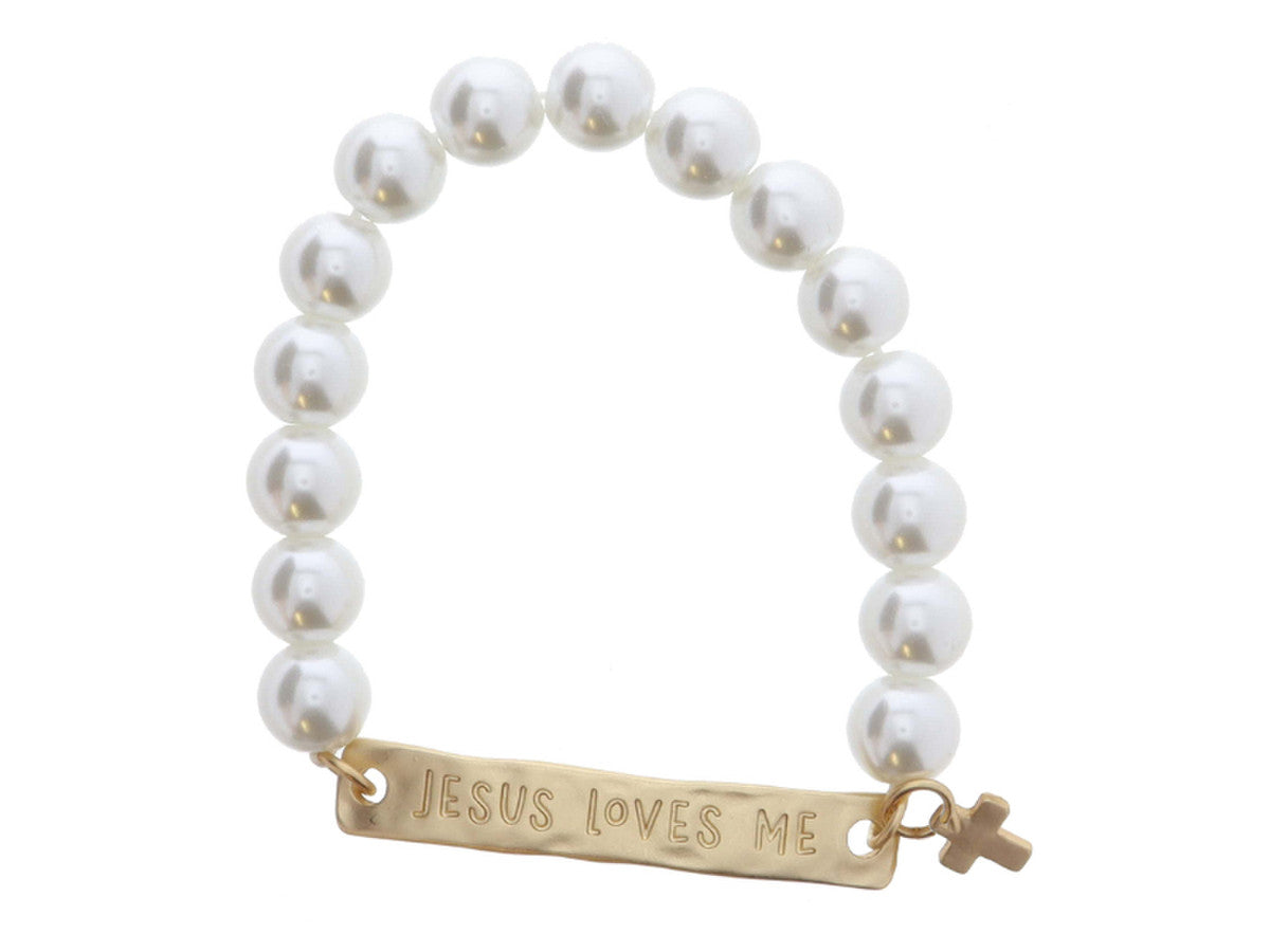 JM KIDS PEARL BEADED BRACELET