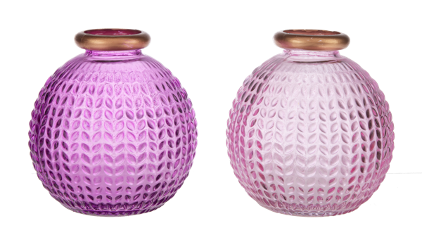 Faceted Round Vases