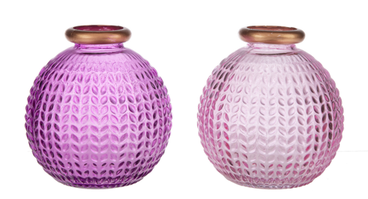 Faceted Round Vases
