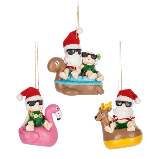 Santa Out of Office Ornaments