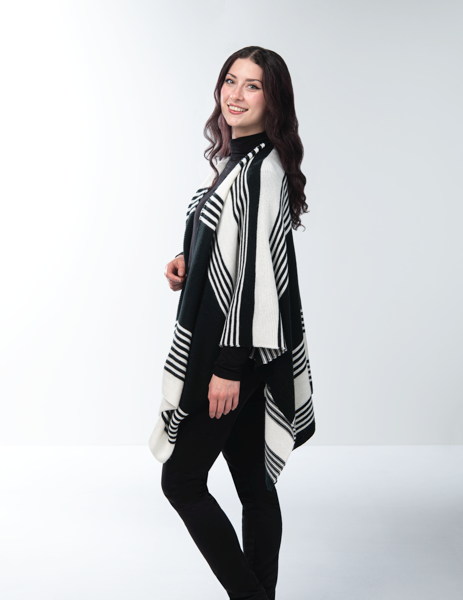 Striped Knit Wrap