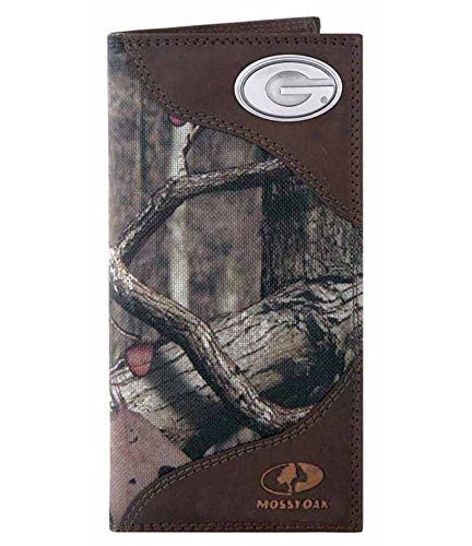 MOSSY OAK ROPER WALLET UGA BROWN