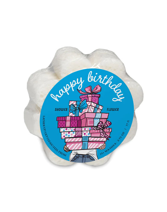 Caren Original Shower Sponge - HAPPY BIRTHDAY (Seaside)