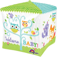 Welcome Baby Cube Foil Balloon