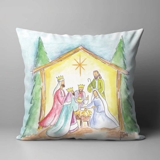 Laura's Nativity Pillow