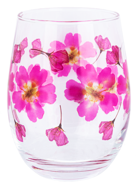 Botanical Stemless Wine Glasses