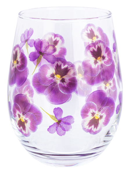 Botanical Stemless Wine Glasses