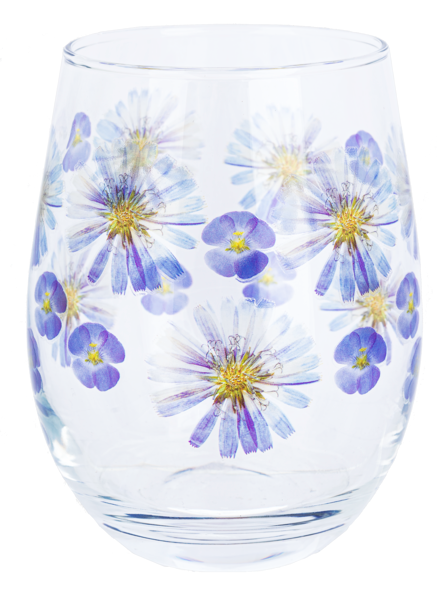 Botanical Stemless Wine Glasses