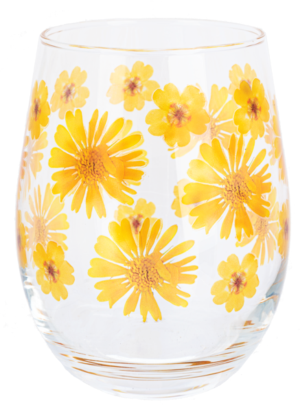 Botanical Stemless Wine Glasses