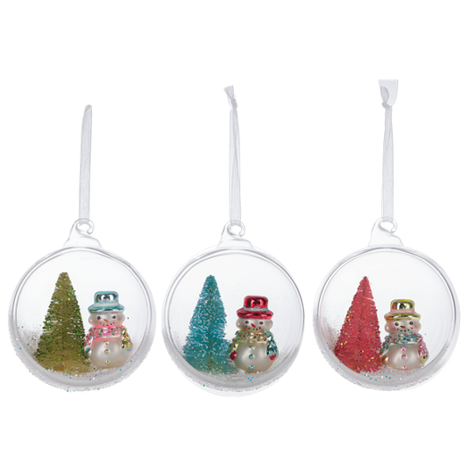 Snowman Diorama Ornaments