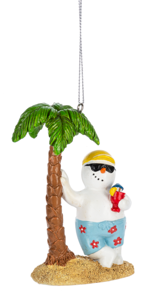 Tropical Snowman Ornament